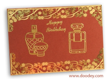 Preview: MD Sticker transparent Kanten, Ecken, Blüten gold