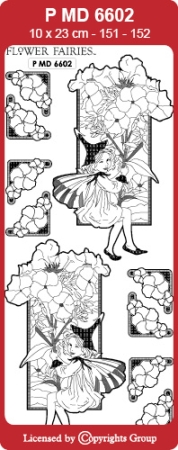Preview: MD Sticker transparent Flower Fairies phlox gold