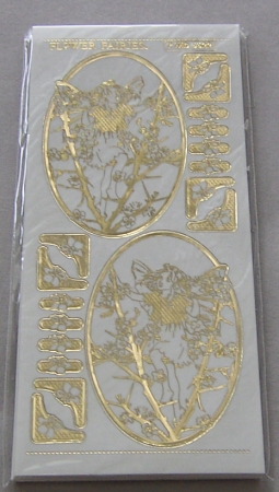 MD Sticker transparent Flower Fairies Blackthorne gold