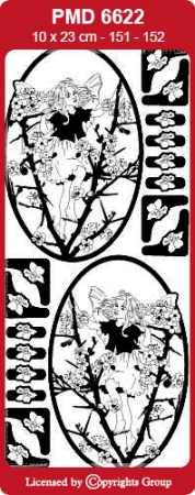 Preview: MD Sticker transparent Flower Fairies Blackthorne silber