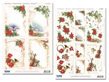 Reddy 3D Stanzbogenset "Weihnachtslandschaften / Musikinstrumente"