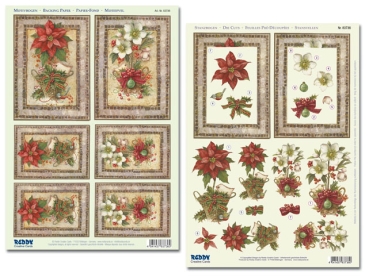 Reddy 3D Stanzbogenset "Weihnachtsstern, Christrose"