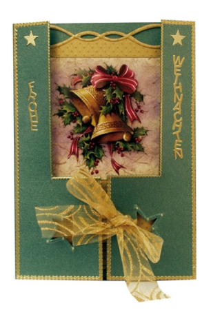 Preview: Reddy 3D Stanzbogenset "Florale Weihnachtsmotive und Glocke"