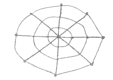 Hobbyfun Spinnennetz silber 25 cm
