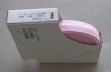 YKK Elastisches Falzband 20 mm pro Meter perlrosa