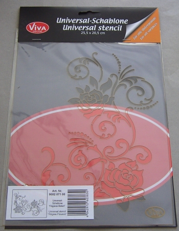 VIVA Decor Universalschablone Filigrane Blüten