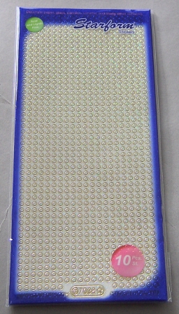 Stickerbogen 10 x 23 cm transparent Kreise Glitter / gold