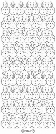 Preview: Le Suh Glitzer Schneemännchen silber