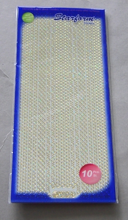 Stickerbogen 10 x 23 cm Aufkleber Flitter Transparent Ränder gold
