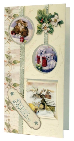 Reddy Cards Bastelset Weihnachten Stanzbogen Haustiere