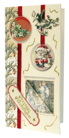 Reddy Cards Bastelset Weihnachten Stanzbogen Nikolaus und Krippe