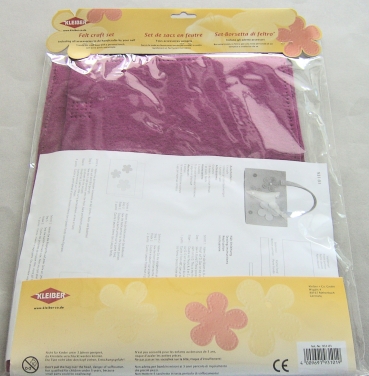Kleiber Filztaschen-Set Blümchen bordeaux
