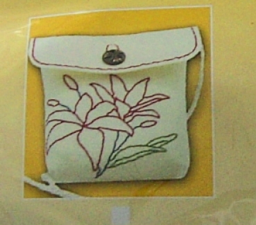 Kleiber Filztaschen-Set Lilie weiss / creme