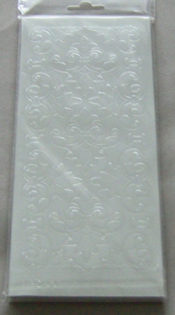 Stickerbogen 10 x 23 cm Florale Ornamente, transparent