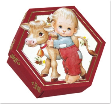 Preview: Reddy Cards Geschenkschachtel "Sechseckige Form" 100 x 35 mm 5 Stück