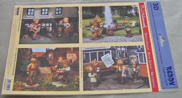 Reddy Cards 3D-Bogen Hummel Stanzbogenset "Der Kunstkritiker und Kunstmaler",..