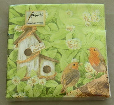 Ambiente Cocktail Serviette 25 x 25 cm pro Stück Birds Wedding