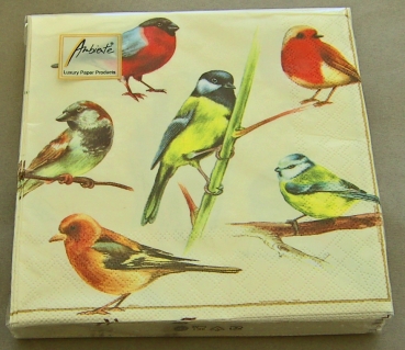 Ambiente Lunch Serviette 33 x 33 cm pro Stück Birds