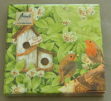 Ambiente Lunch Serviette 33 x 33 cm pro Stück Bird's Wedding