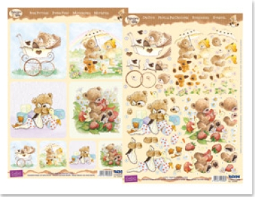 Reddy Cards "Popcorn the Bear" Kids 1 3D Stanzbogen Set