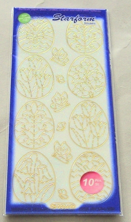 Le Suh Transparent Glitzer / Flitter Blumen im Ei Gold