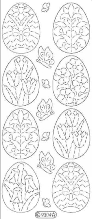 Preview: Le Suh Transparent Glitzer / Flitter Blumen im Ei Gold
