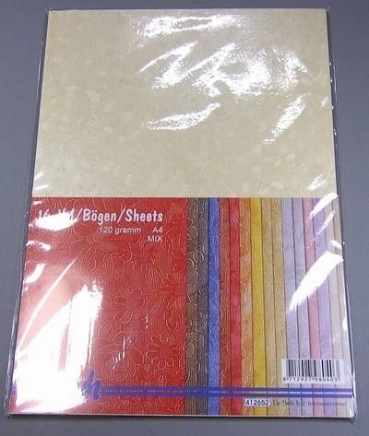 LeSuh Fantasie Papier Blumen 120 Gramm A4 farblich sortiert