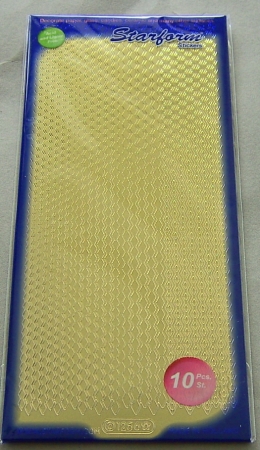 Le Suh Stickerbogen 10 x 23 cm Rahmen Linien zick-zack gold
