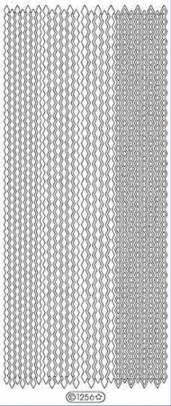 Preview: Le Suh Stickerbogen 10 x 23 cm Rahmen Linien zick-zack gold