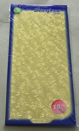 Le Suh Stickerbogen 10 x 23 cm Rosen gold