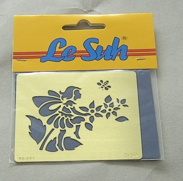 Le Suh Prägeschablone Engel auf Blume 7 x 8 cm