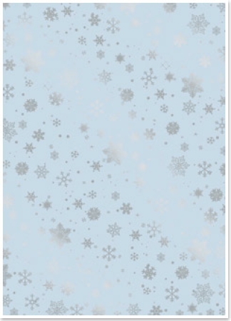 Reddy Cards Deko-Karton Weihnachten hellblau, silber-laminiert