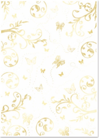 Reddy Cards Deko-Karton "Sommer" weiss, gold-laminiert