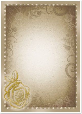 Reddy Cards Deko-Karton "Rose" honig, gold-laminiert