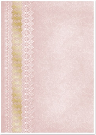 Reddy Cards Deko-Karton "Spitzen" rosé, gold-laminiert
