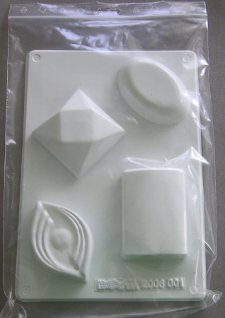 Preview: Hobbyfun Seifengießform Seife modern 4 Motive