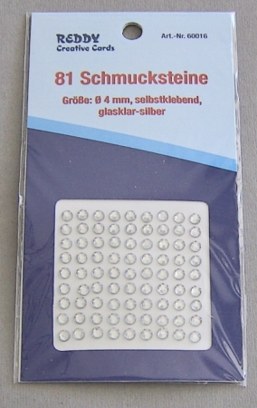 Reddy 81 Schmucksteinchen, selbstklebend, rund, groß