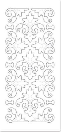 Reddy Cards Stickerbogen 10 x 23 cm Transparent Florale Ornamente beidseitig klebend