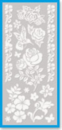 Reddy Cards Rubbel-Transfer Blumen & Schmetterlinge 3, weiss