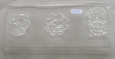 Regina-Wachs Relief-Giessformen 3 Weihnachtsmotive