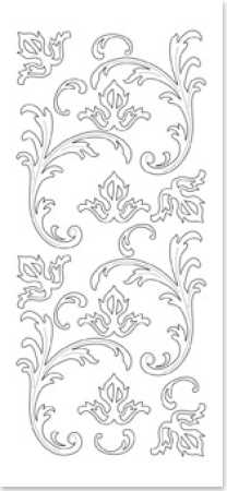 Reddy Cards Stickerbogen 10 x 23 cm Transparent Blattornamente beidseitig klebend