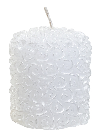 Kerze Rosenkerze 4,5 weiss