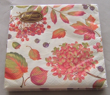 Caspari Lunch Serviette pro Stück Golden Autumn Ivory