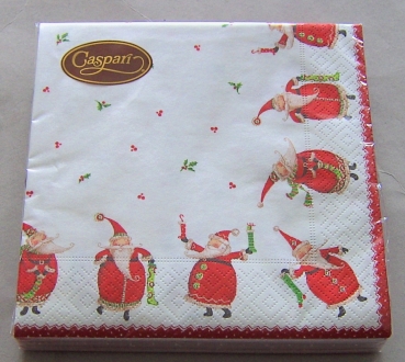 Caspari Lunch Serviette pro Stück Jolly Santas