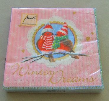 Ambiente Lunch Serviette 33 x 33 cm pro Stück Winter Dreams