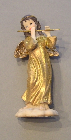Musikengel 10 cm mit Querflöte