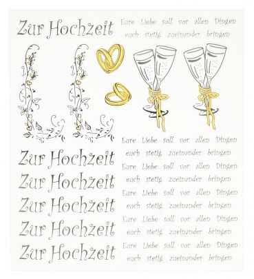 Hobbyfun Design Sticker Zur Hochzeit I
