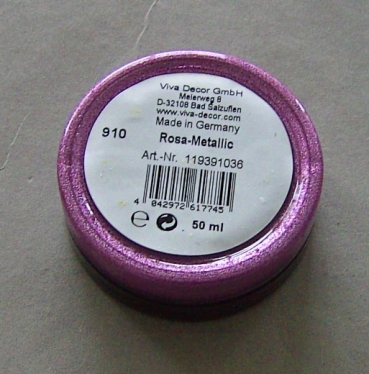 VIVA Decor 3D Stempelfarbe Rosa-Metallic