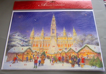 Caspari Adventskalender Karte "Christmas Market"