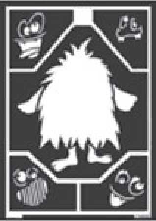 Home Design Window Style Schablone Kleines Monster